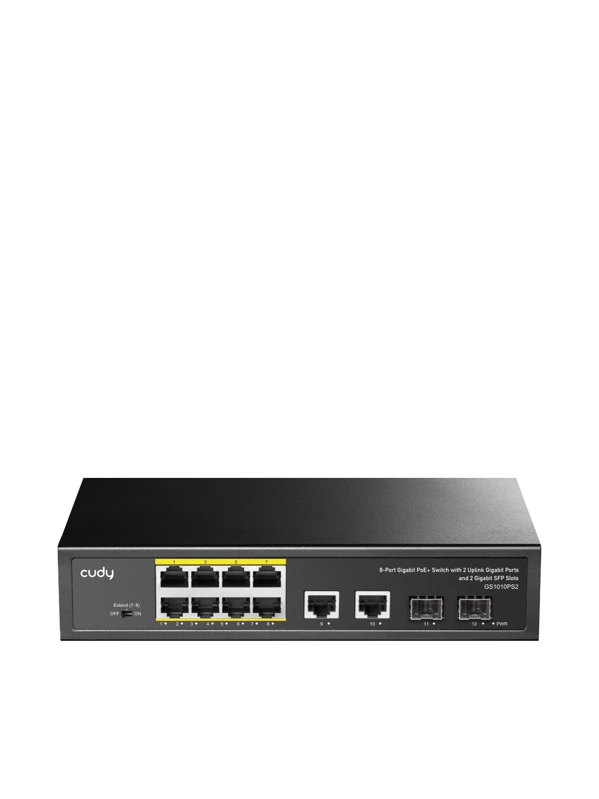 10 prievadų komutatorius CUDY GS1010PS2