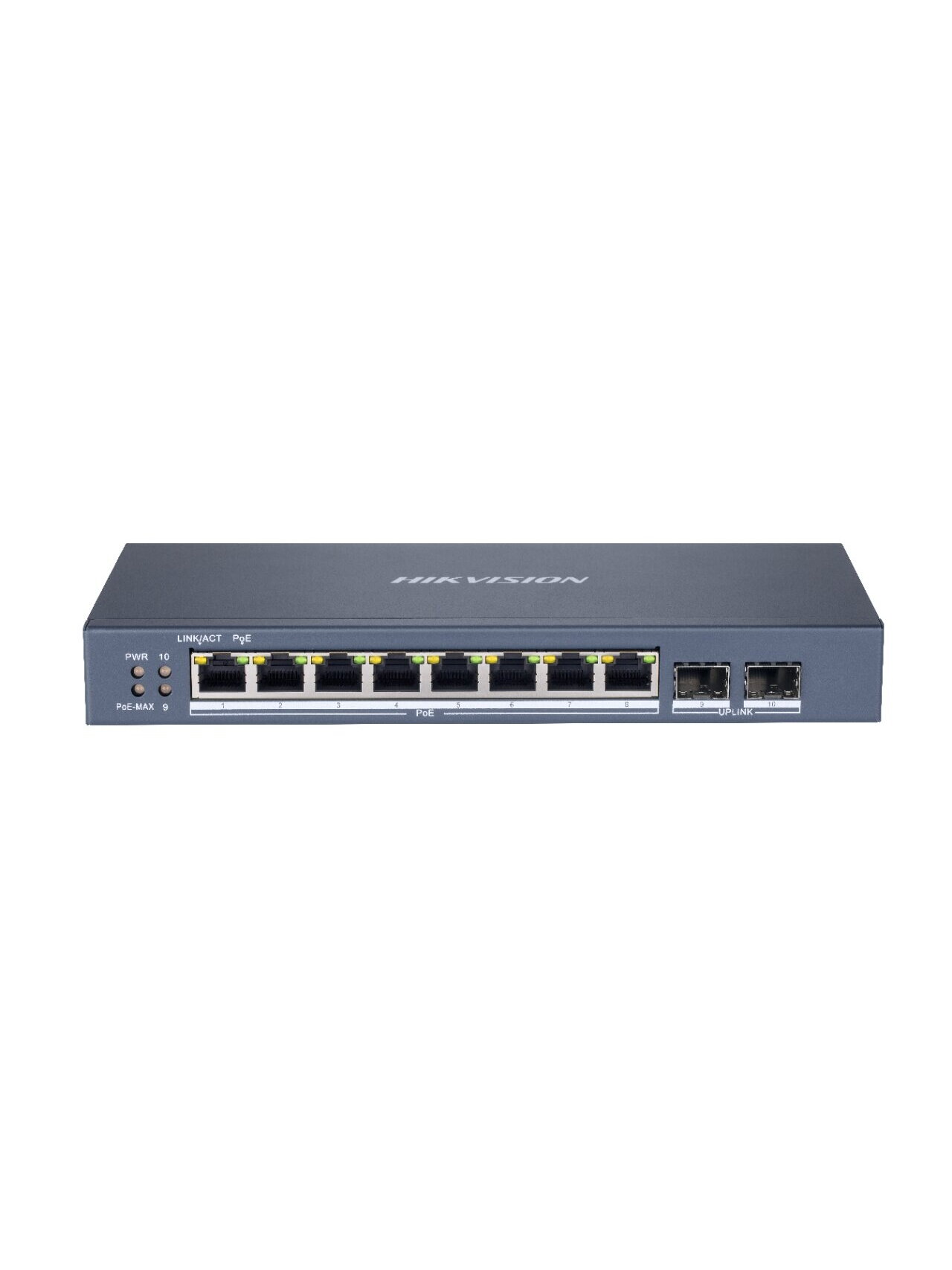 10 prievadų, 8 PoE prievadų komutatorius Hik-vision DS-3E1510P-SI 10 prievadų, 8 PoE prievadų komutatorius Hik-vision DS-3E1510P-SI