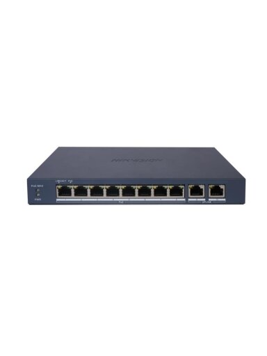 10 prievadų, 8 PoE komutatorius Hikvision DS-3E1510P-EI/M(B)