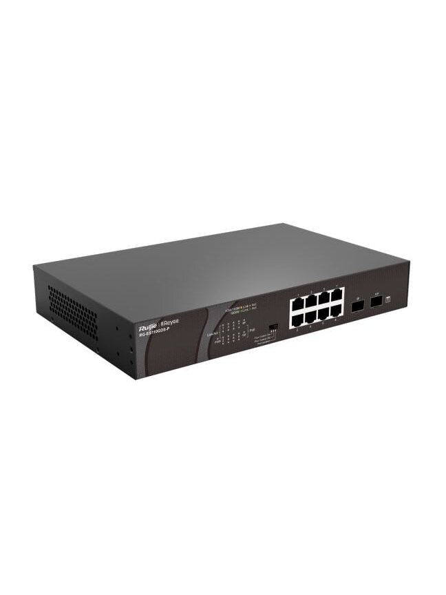 10 prievadų komutatorius Ruijie RG-ES110GDS-P (PoE, nevaldomas)