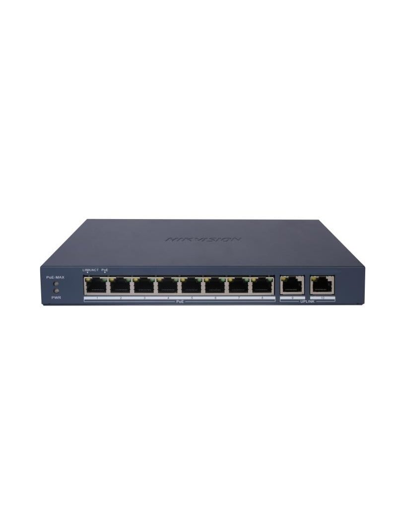 10 prievadų, 8 PoE komutatorius Hikvision DS-3E1510P-EI/M(B) 10 prievadų, 8 PoE komutatorius Hikvision DS-3E1510P-EI/M(B)
