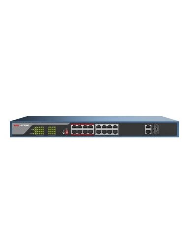 16 prievadų, 16 PoE komutatorius Hikvision DS-3E0318P-E