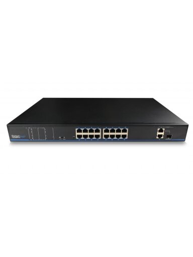 16 prievadų, 16 PoE komutatorius UTEPO UTP1-SW1602TS-POE