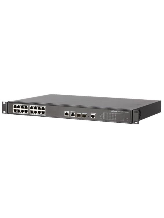 16 prievadų, 16 PoE prievadų komutatorius Dahua PFS4218-16ET-190 (L2, 2xSFP, 2xGigabit, 190W) 16 prievadų, 16 PoE prievadų komutatorius Dahua PFS4218-16ET-190 (L2, 2xSFP, 2xGigabit, 190W)