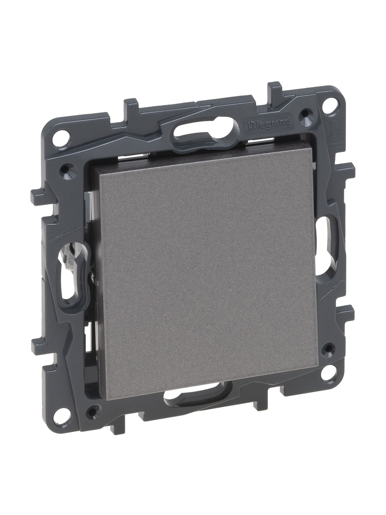 1 klavišo jungiklis Legrand Niloe Step 863401 (pilkas)