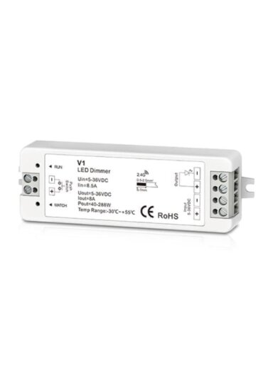 1 kanalo LED juostų valdiklis LUXSONN 8A push-dim (5-36V, 192W)