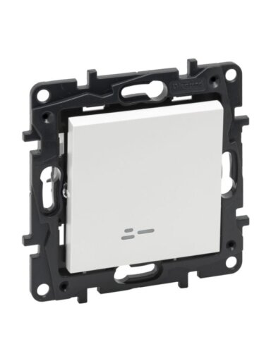 1 klavišo perjungiklis su LED indikacija Legrand Niloe Step 863116 (baltas)