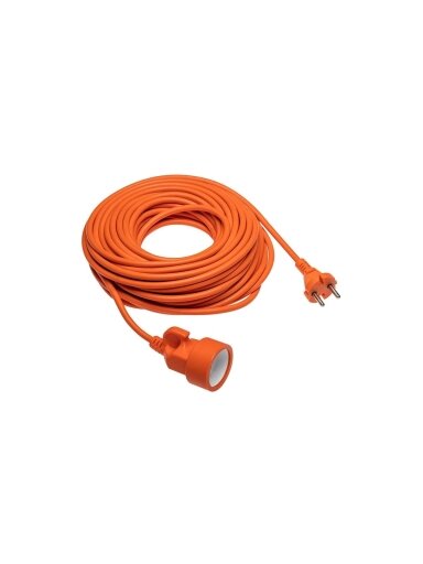 1 lizdo ilgiklis (oranžinis, 20m, IP20, 10A, 2x1.0) GTV AE-POGRODUN-20