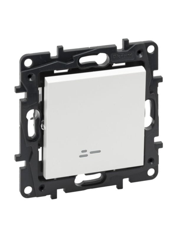 1 klavišo perjungiklis su LED indikacija Legrand Niloe Step 863116 (baltas)