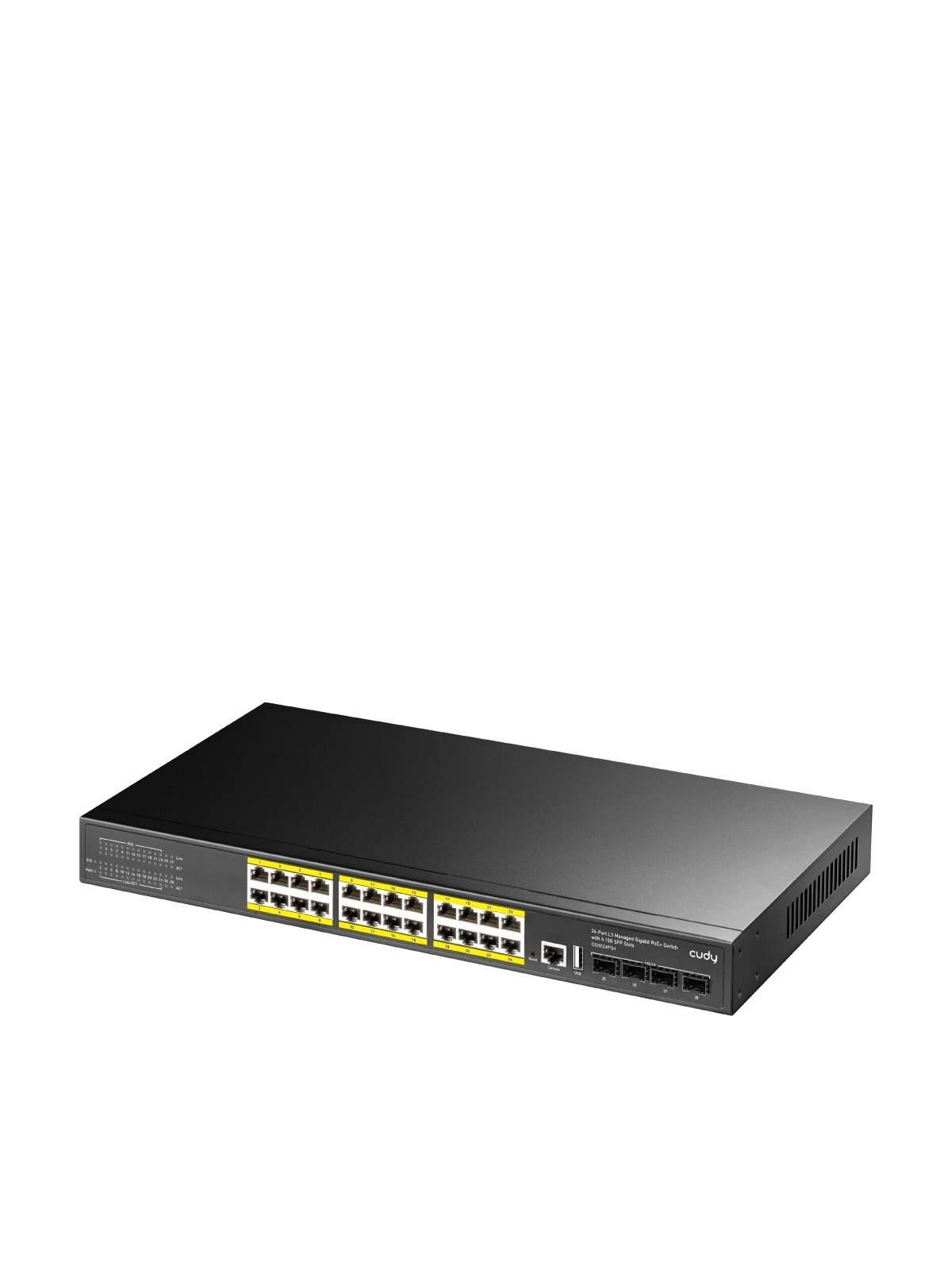 24 prievadų valdomas komutatorius CUDY GS5024PS4-400W 24 prievadų valdomas komutatorius CUDY GS5024PS4-400W