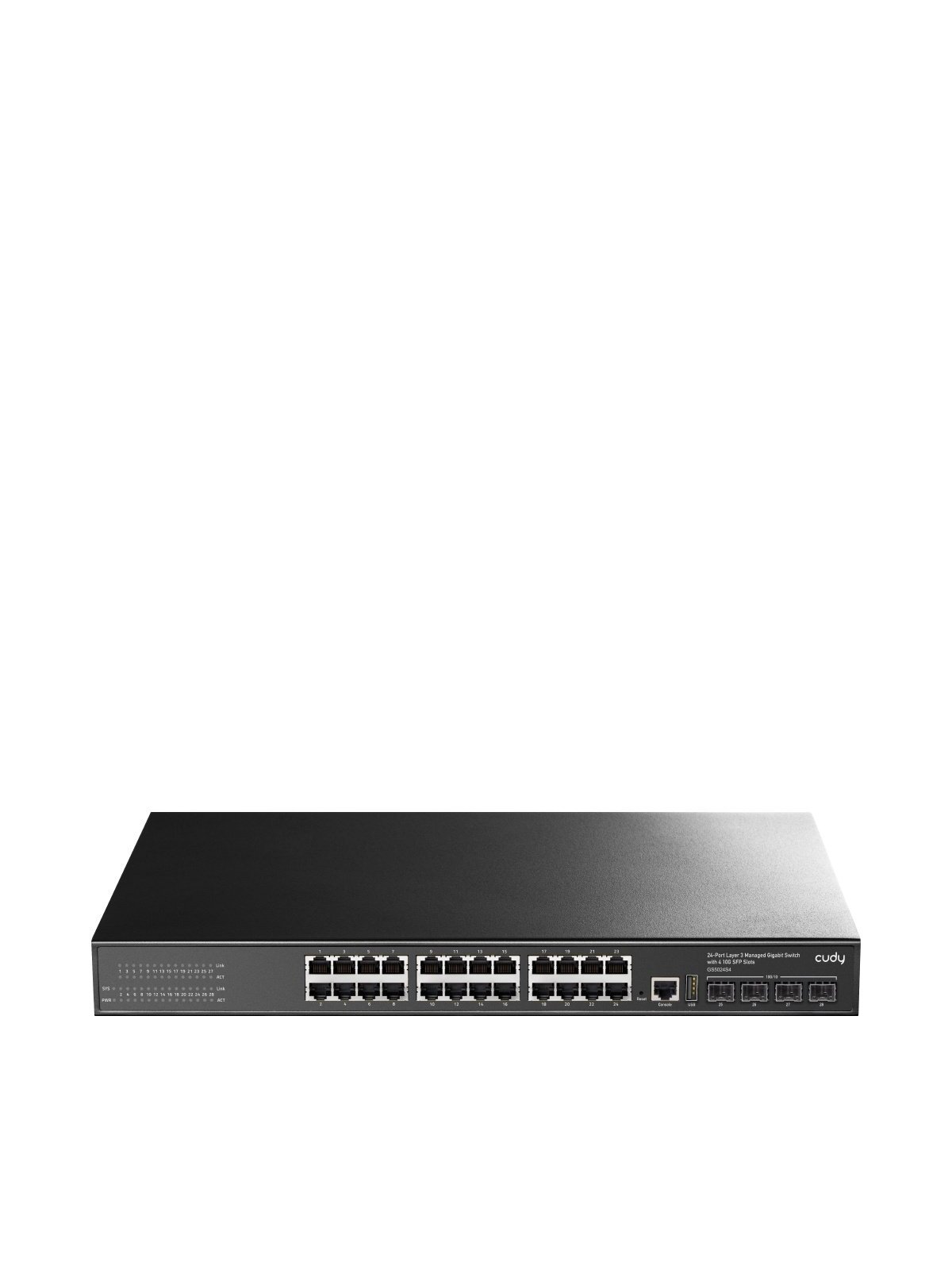 24 prievadų valdomas komutatorius CUDY GS5024S4