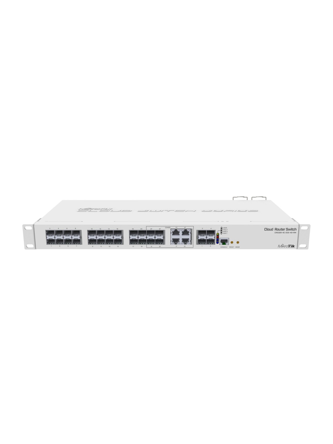 24 prievadų valdomas komutatorius MikroTik CRS328-4C-20S-4S+RM 24 prievadų valdomas komutatorius MikroTik CRS328-4C-20S-4S+RM