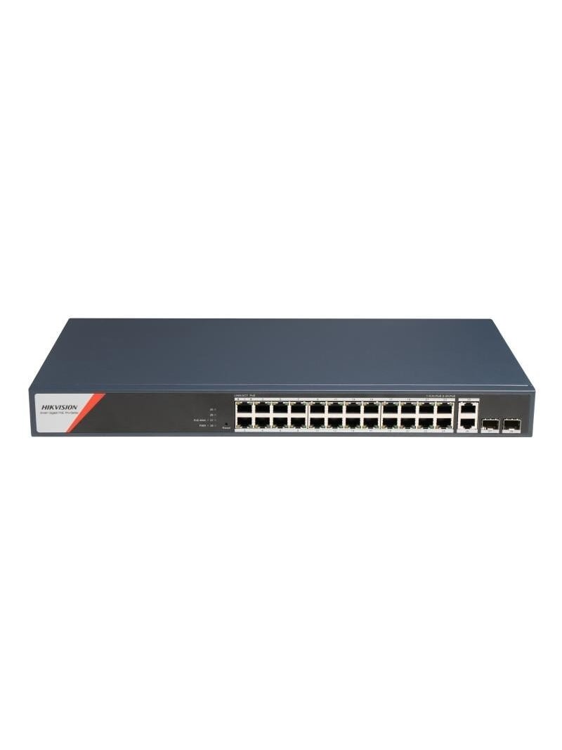26 prievadų, 24 PoE prievadų komutatorius Hikvision DS-3E1528HP-SI-24P2T2F 26 prievadų, 24 PoE prievadų komutatorius Hikvision DS-3E1528HP-SI-24P2T2F