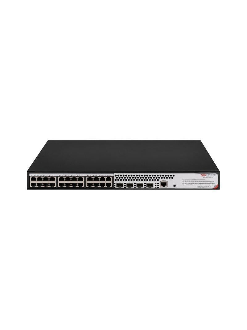 28 prievadų, 24 PoE prievadų komutatorius Hikvision DS-3E2528P-H (valdomas L2, 4xSFP, 370W) 28 prievadų, 24 PoE prievadų komutatorius Hikvision DS-3E2528P-H (valdomas L2, 4xSFP, 370W)