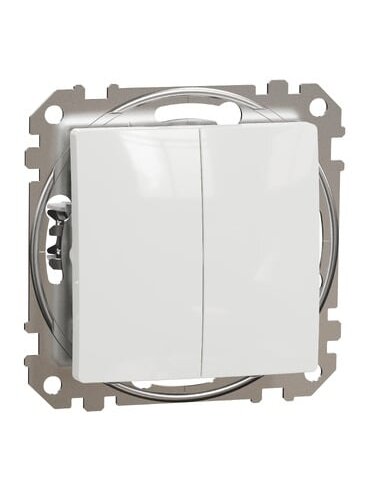 2 klavišų jungiklio mygtukas Schneider Electric Sedna Design SDD111118 (baltas)