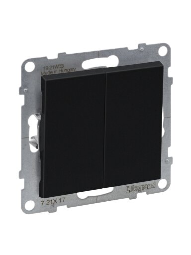 2 kl. juodas mygtukas Suno Legrand 721417