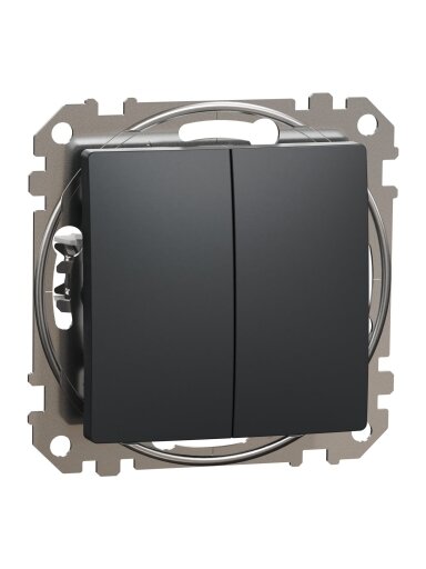 2 klavišų jungiklis Schneider Electric Sedna Design SDD114105 (antracitas)