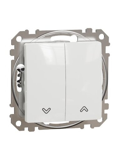 2 klavišų žaliuzių mygtukas Schneider Electric Sedna Design SDD111114 (10A, 250V, baltas)