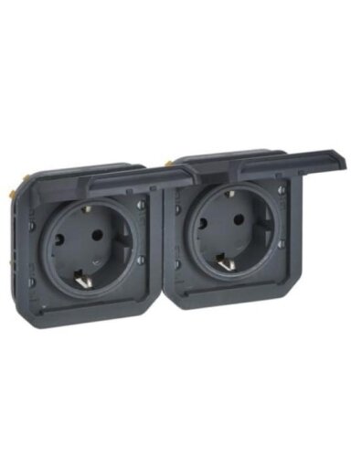 2 v. kištukinio lizdo mechanizmas Legrand 069879L (Antracitas)