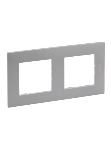 2 v. rėmelis Niloe Step Legrand 863392 (aluminio spalva)
