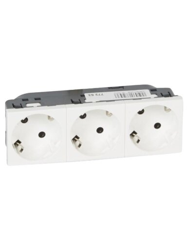 3 vt. kištukinis lizdas Legrand 278253L (45x45, baltas, IP40)
