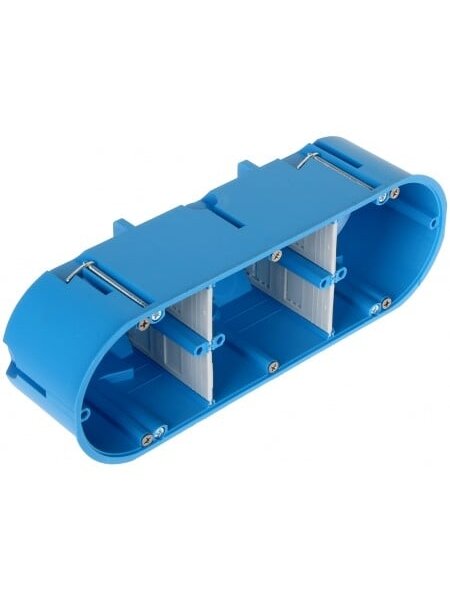3 vt. dėžutė į gipsą Simet P3x60D (63mm gylio) 3 vt. dėžutė į gipsą Simet P3x60D (63mm gylio)