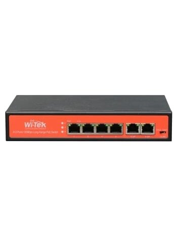 4 prievadų, 4 PoE komutatorius Wi-Tek WI-PS205