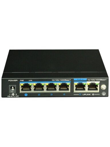 4 prievadų, 4 PoE komutatorius UTEPO UTP3-GSW04-TPD60
