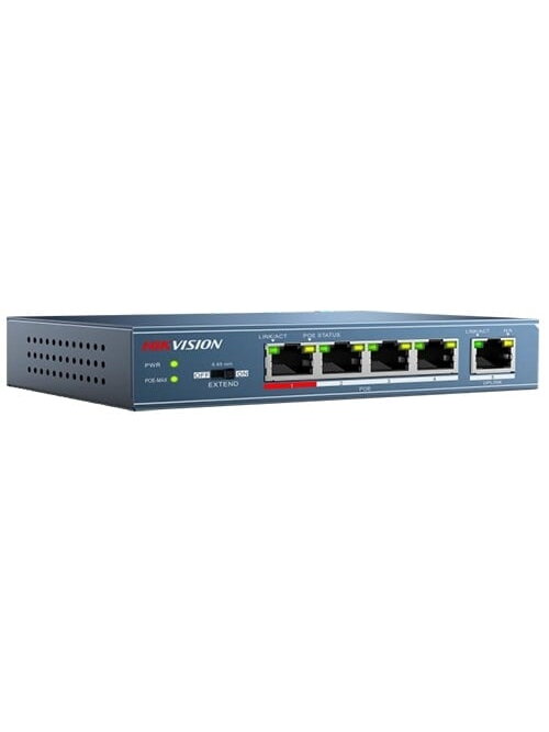 4 prievadų, 4 PoE komutatorius Hikvision DS-3E0105P-E 4 prievadų, 4 PoE komutatorius Hikvision DS-3E0105P-E