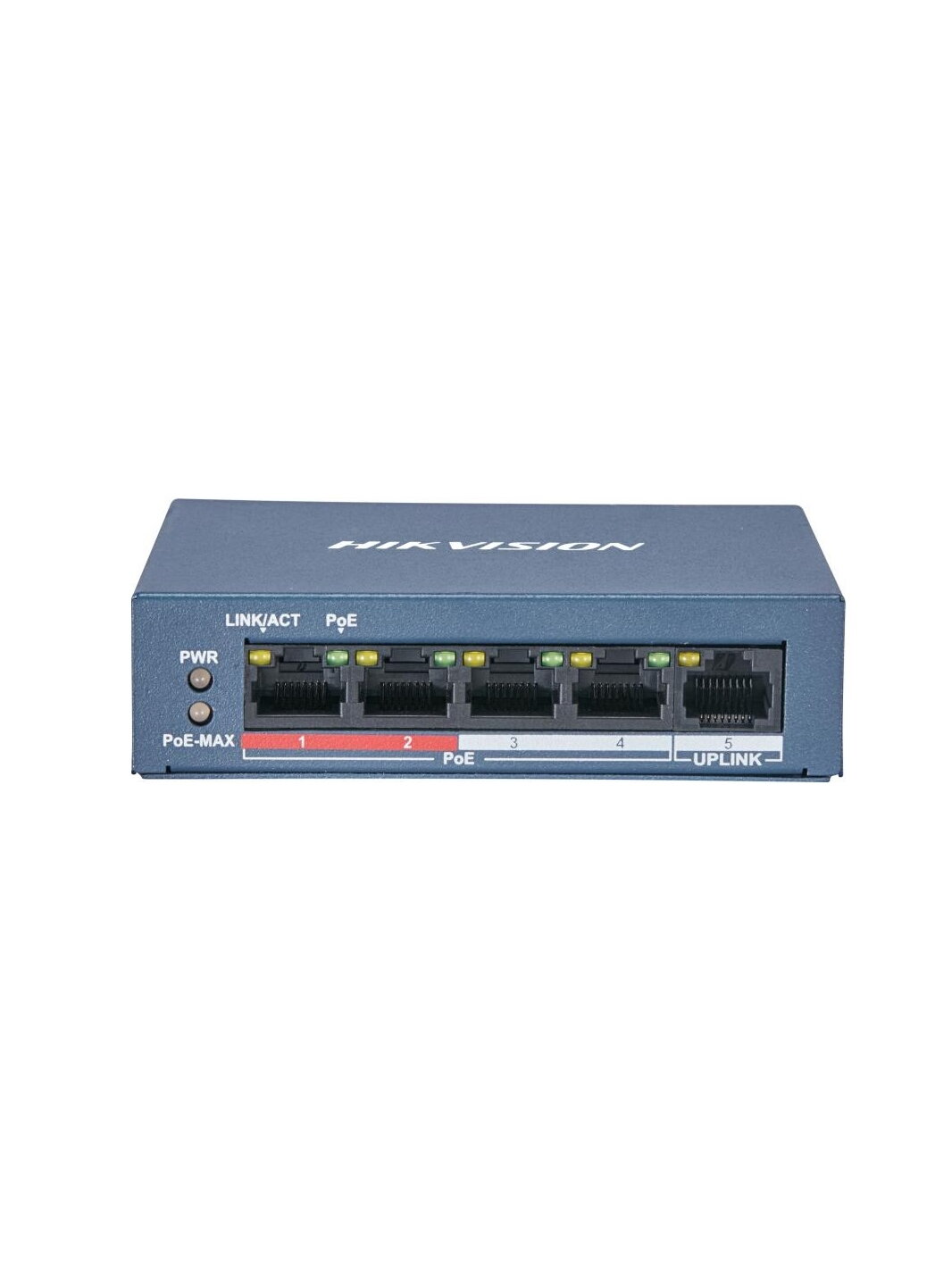 5 prievadų, 4 PoE komutatorius Hikvision DS-3E0105P-E/M(B)