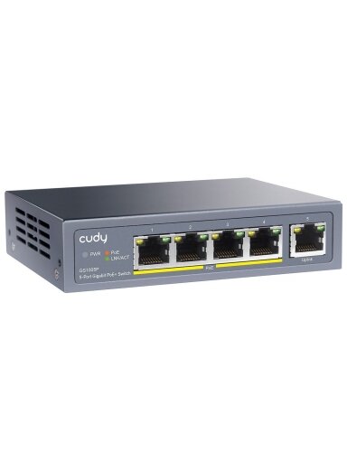 5 prievadų komutatorius CUDY GS1005P