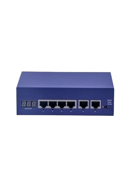 6 prievadų komutatorius Acorid LS5306P (4 PoE, 2 Uplink, 1.2 Gbps)
