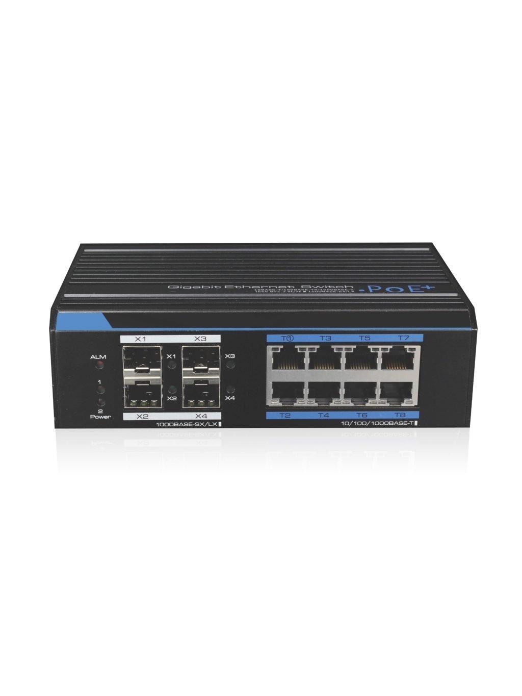 8 prievadų, 8 PoE prievadų pramoninis komotatorius UTEPO UTP7308GE-POE(Microsemi MS60)