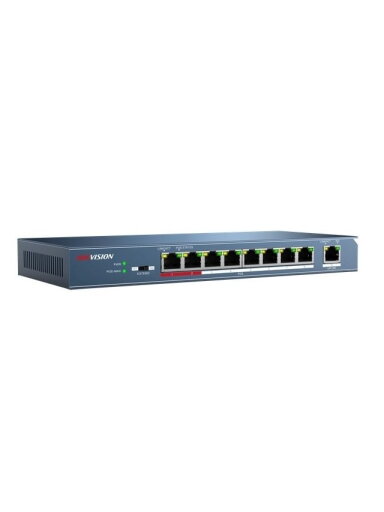 8 prievadų, 8 PoE komutatorius Hikvision DS-3E0109P-E