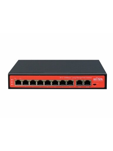 8 prievadų, 8 PoE komutatorius Wi-Tek Wi-PS210