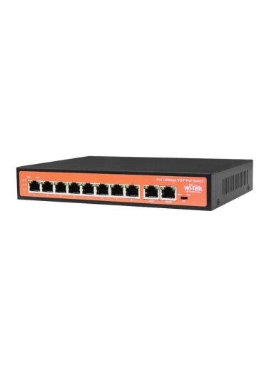 8 prievadų, 8 PoE komutatorius Wi-Tek WI-PS510V
