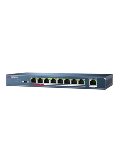 9 prievadų, 8 PoE komutatorius Hikvision DS-3E0109P-E(C)
