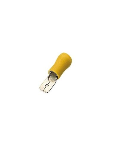 AFM-6 izoliuotas kištukas (6mm², geltonas)