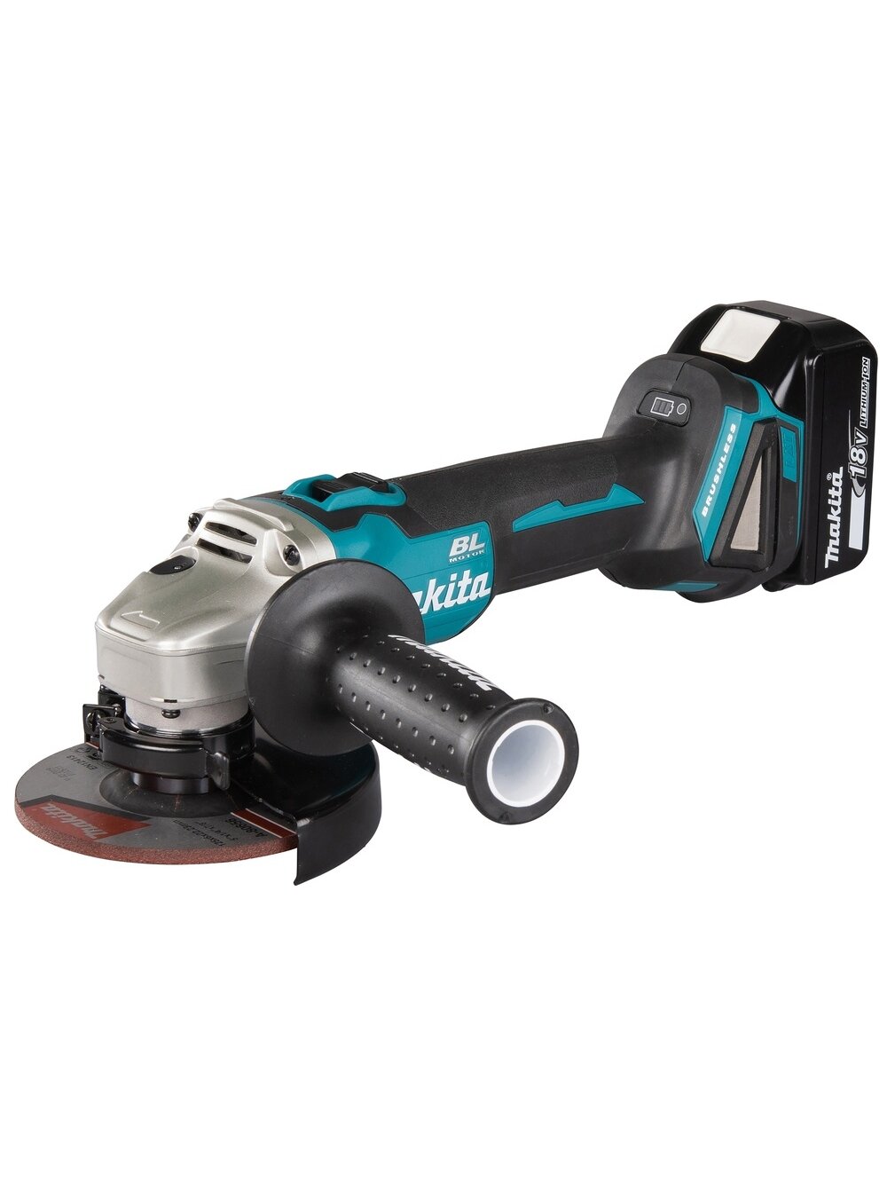Akumuliatorinis kampinis šlifuoklis 18V Makita DGA506RTJ Akumuliatorinis kampinis šlifuoklis 18V Makita DGA506RTJ