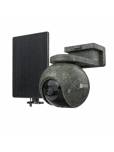 Akumuliatorinė valdoma lauko kamera EZVIZ CS-EB8/SP Ranger su saulės panele komplektas (4G/LTE, WiFi 2.4GHz, 4K, 8MP, 4 mm, IP65)