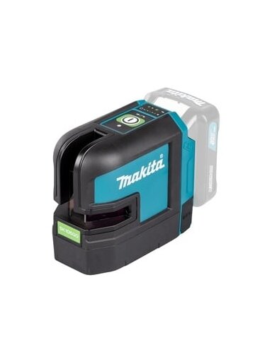 Akumuliatorinis lazerinis nivelyras kryžminis 12V Makita SK105GDZ (Be akum. ir pakrovėjo)