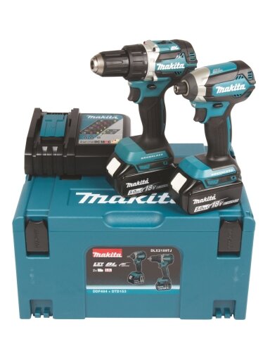 Akumuliatorinių įrankių 18V komplektas (DDF484 + DTD153) 5Ah Makita MDLX2189TJ