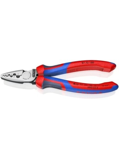 Antgalių užspaudimo replės Knipex 97 72 180 (0,25–16mm²)