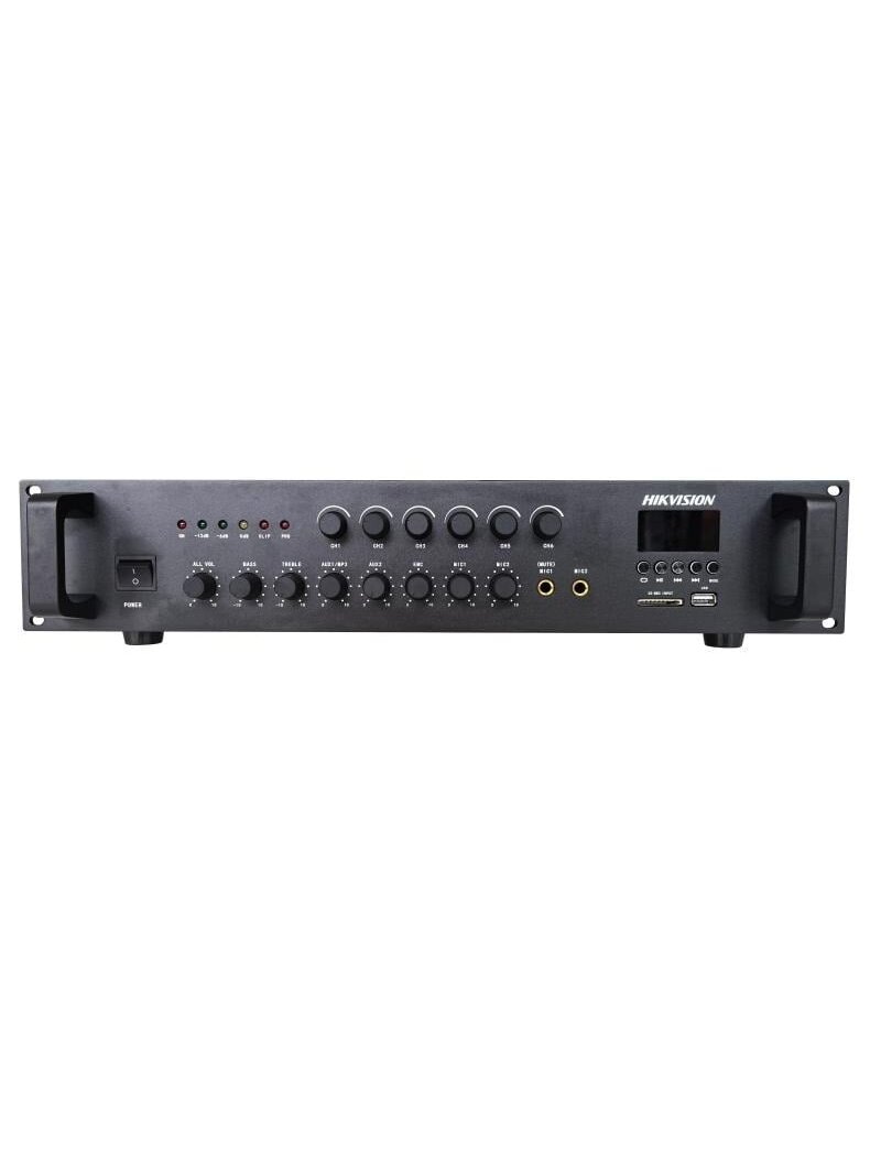 Analoginis stiprintuvas Hikvision DS-QAE0A120G1-VB6 (120W, Bluetooth, USB) Analoginis stiprintuvas Hikvision DS-QAE0A120G1-VB6 (120W, Bluetooth, USB)