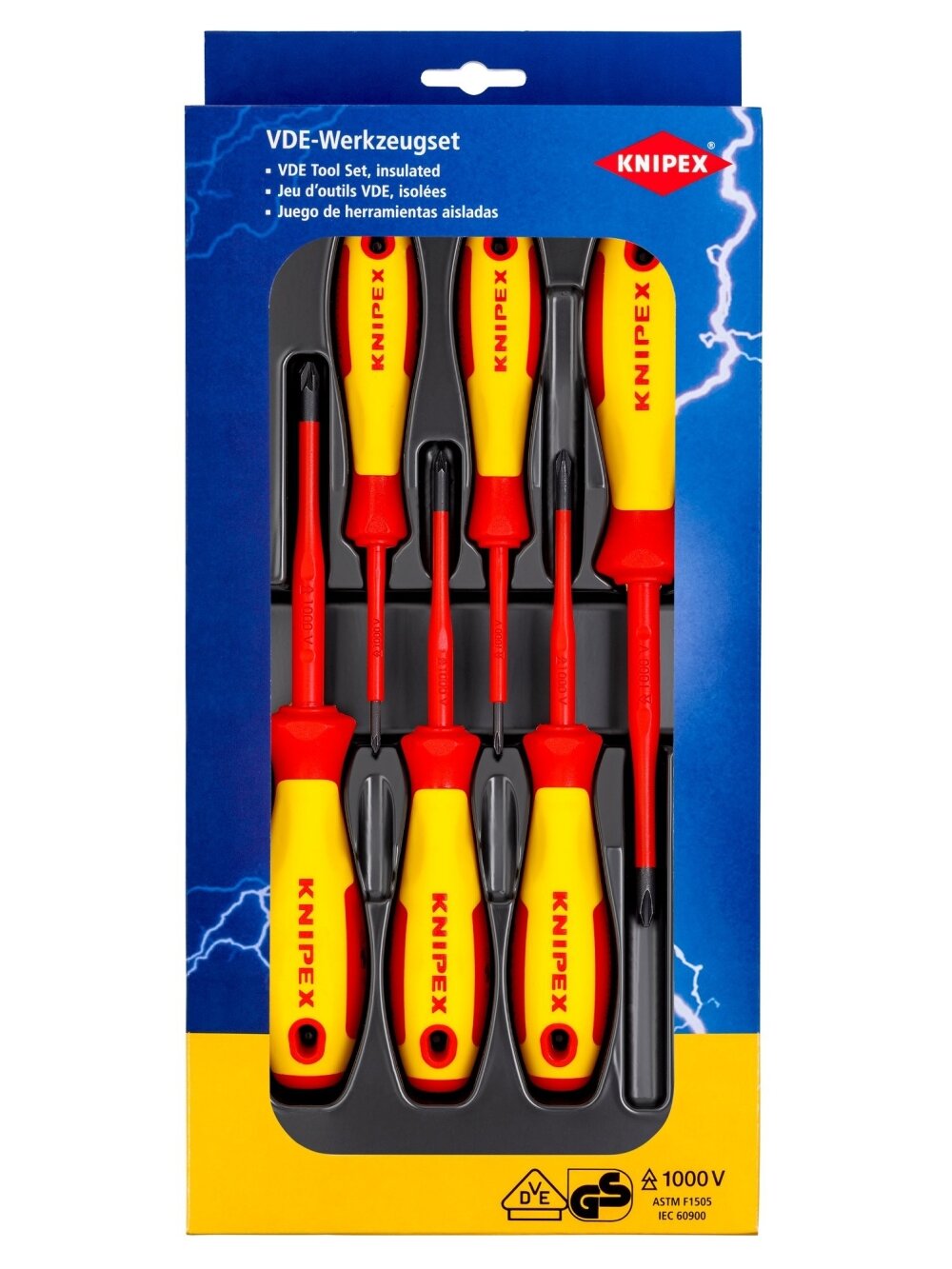 Atsuktuvų rinkinys Knipex 00 20 12 V03 (6 vnt., 1000V)