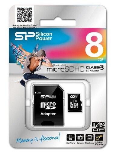 Atminties kortelė Silicon Power 8 GB MicroSDHC