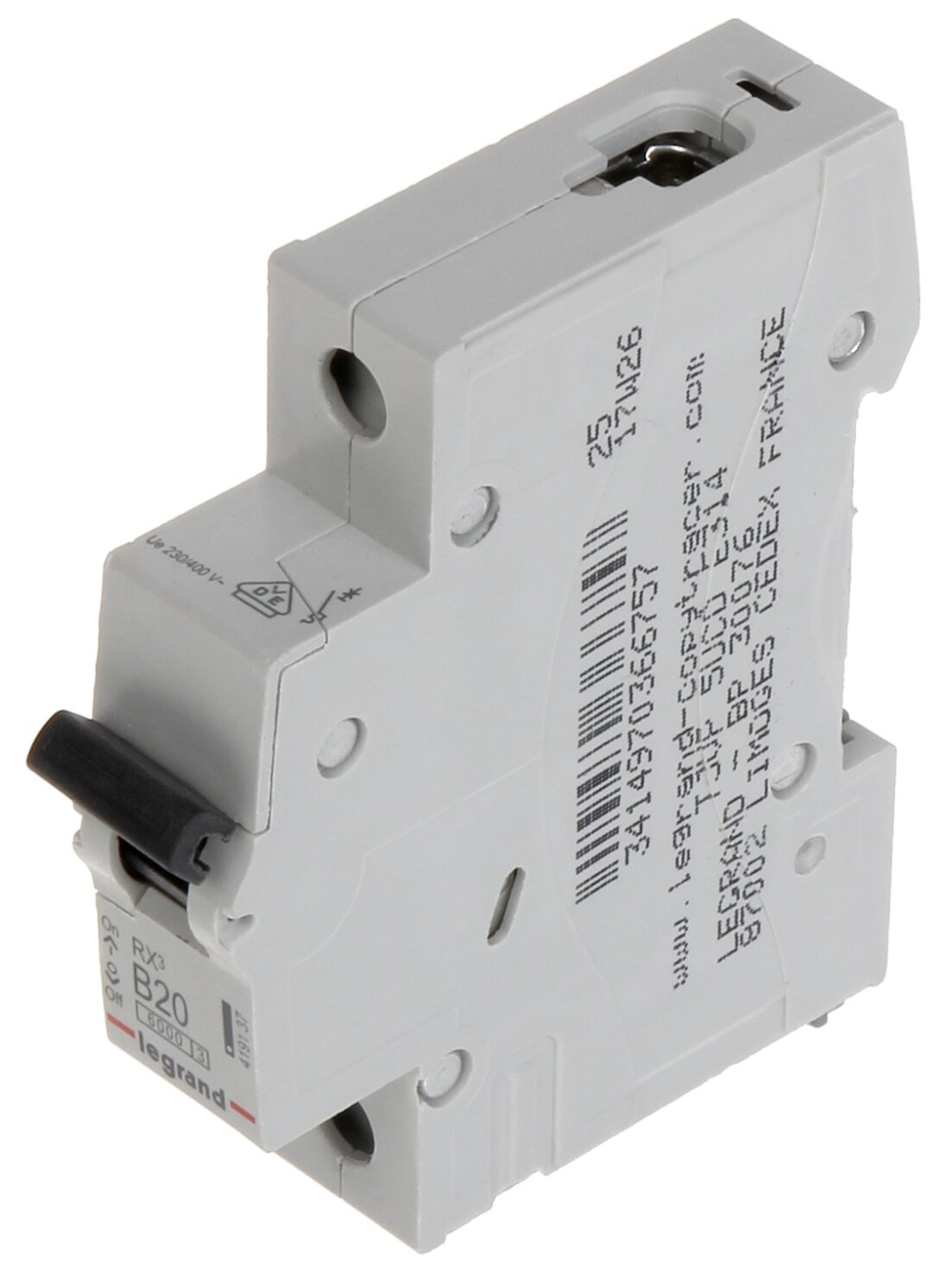 Automatinis jungiklis MCB RX3 Legrand 419137 (20A, 1P, 230V, 6kA) Automatinis jungiklis MCB RX3 Legrand 419137 (20A, 1P, 230V, 6kA)