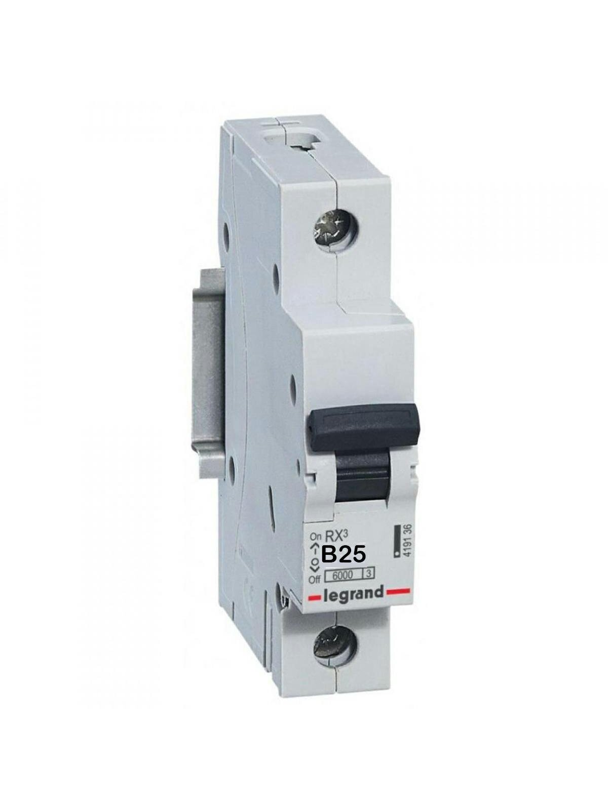 Automatinis jungiklis MCB RX3 Legrand 419138 (25A, 1P, 230V, 6kA) Automatinis jungiklis MCB RX3 Legrand 419138 (25A, 1P, 230V, 6kA)