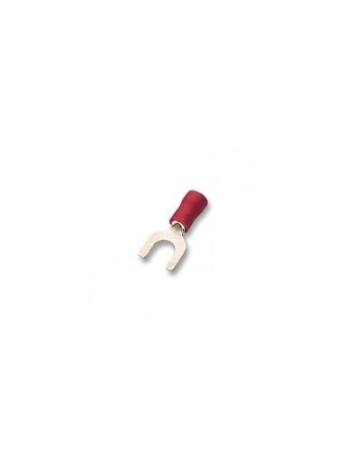 AU presuojama izoliuota šakutė M8 (1,5 mm², raudona)