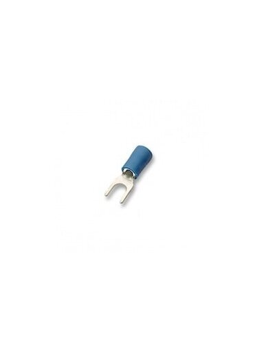 AU presuojama izoliuota šakutė M8 (2,5 mm², mėlyna)